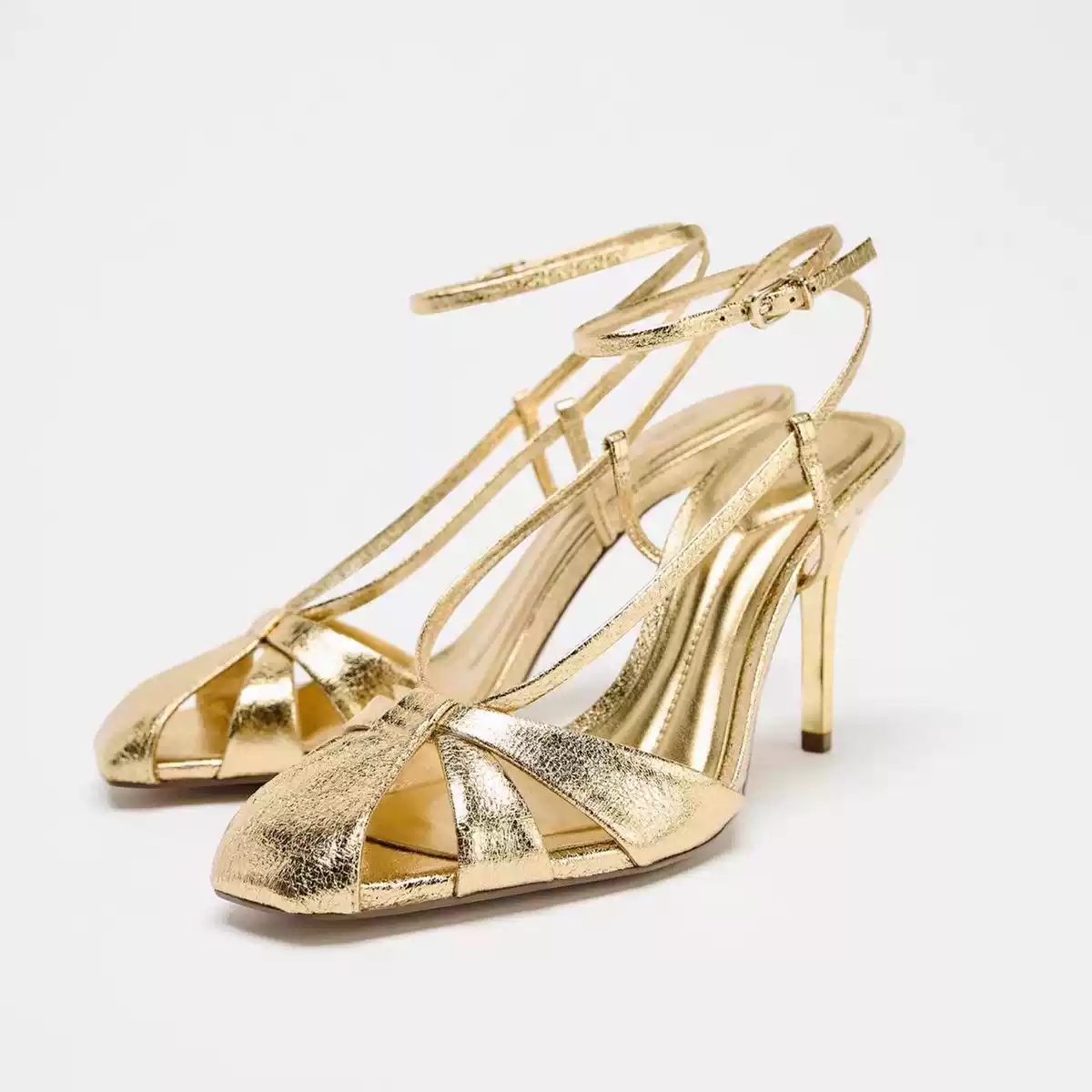 Golden Aura Cross Heels
