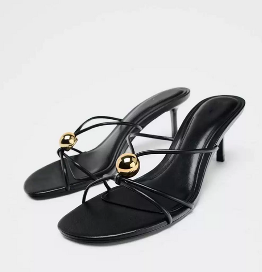 Noir Sphere Heels