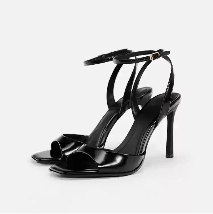 Noir Patent Stiletto Heels