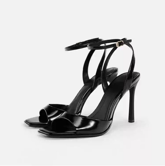Noir Patent Stiletto Heels