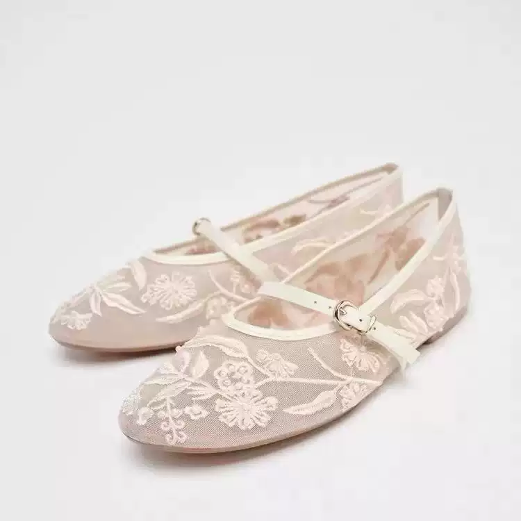 Blush Meadow Mary Janes