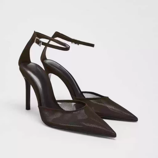Midnight Mesh Stiletto Heels