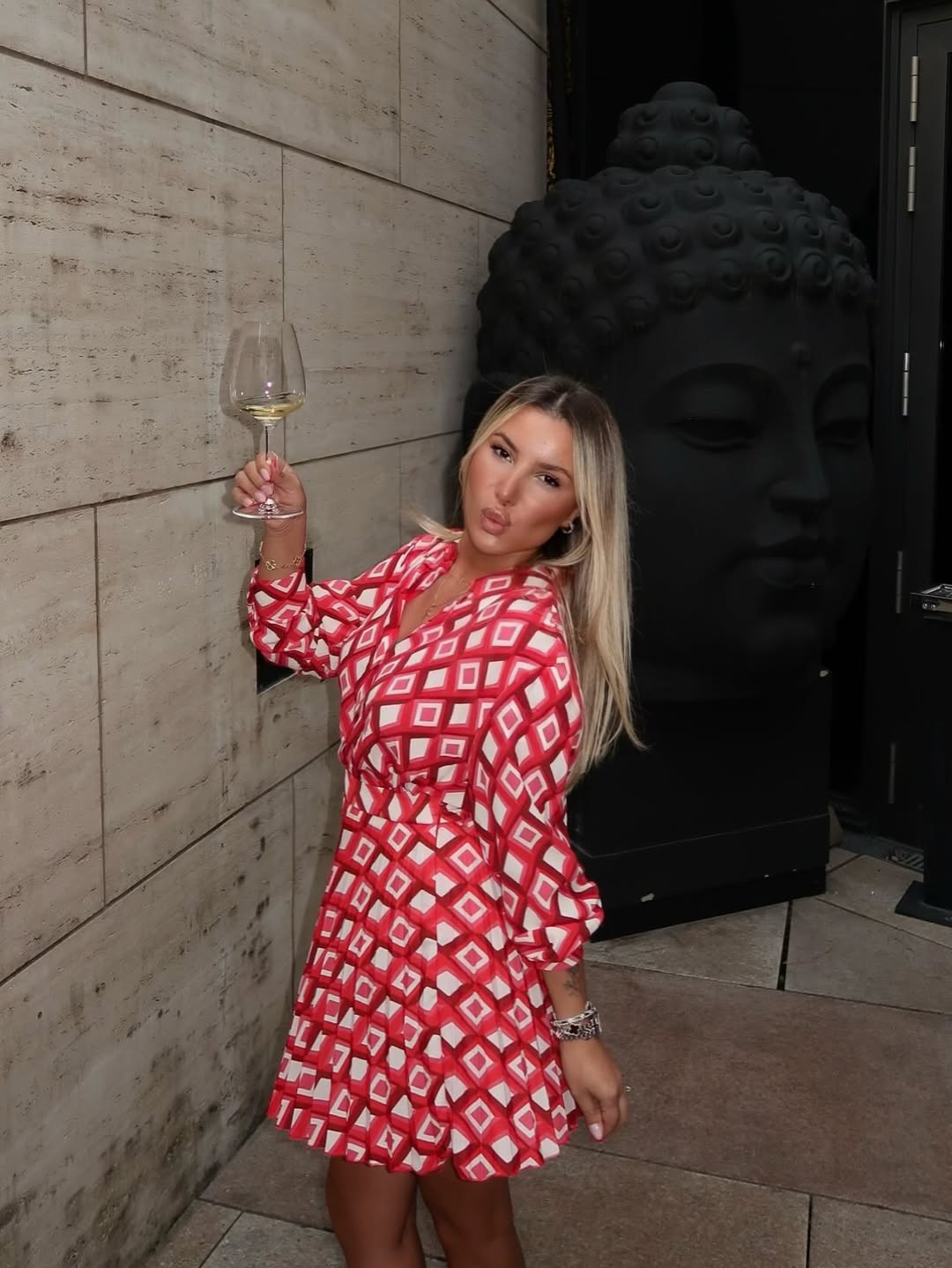Diamond Luxe Co-Ord – Red