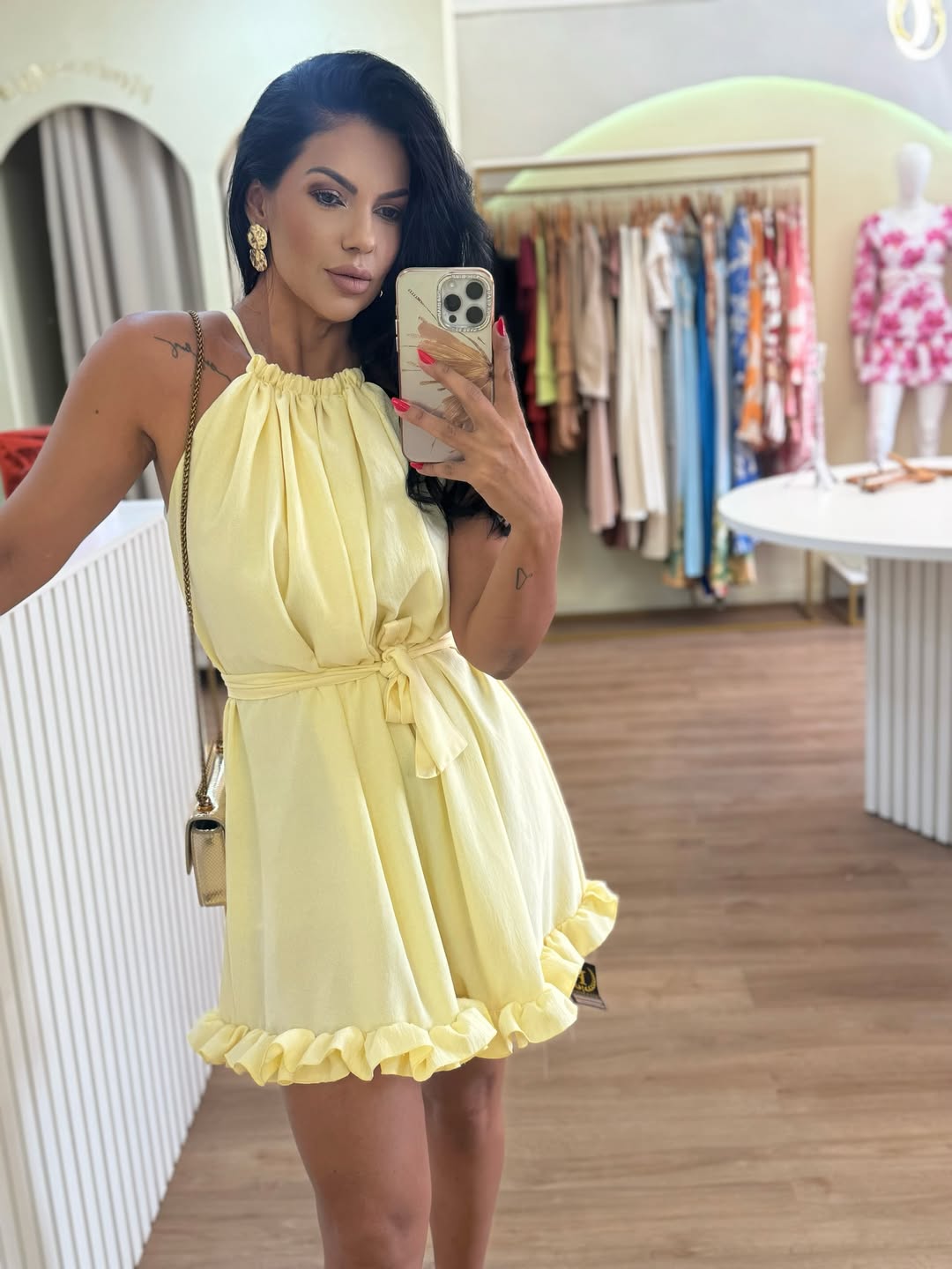 Lemon Sorbet Pleated Mini