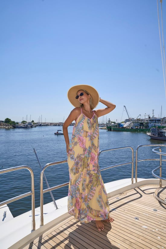 Bali Blossom Slip Maxi
