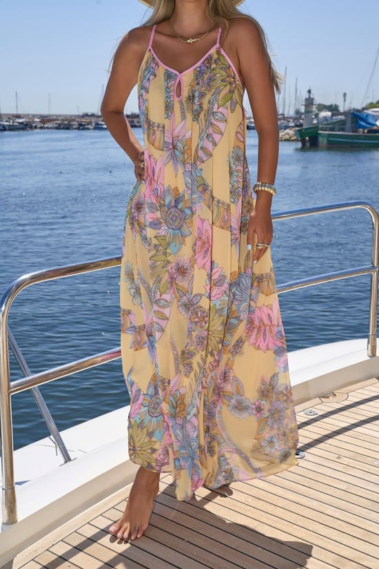 Bali Blossom Slip Maxi