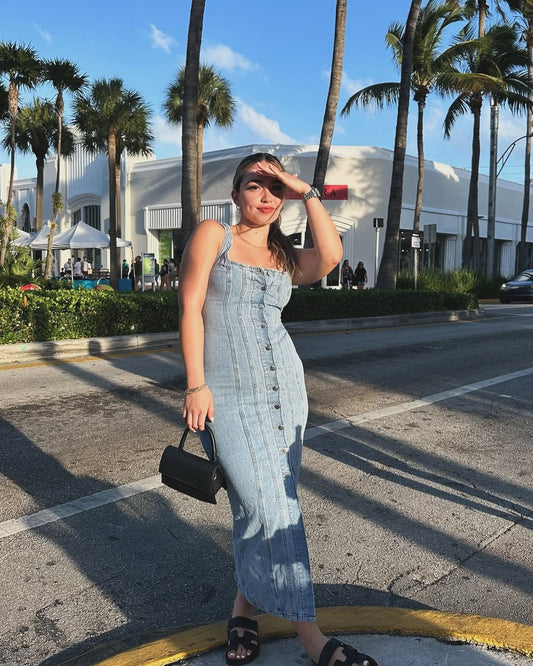 City Chic Maxi Denim Dress
